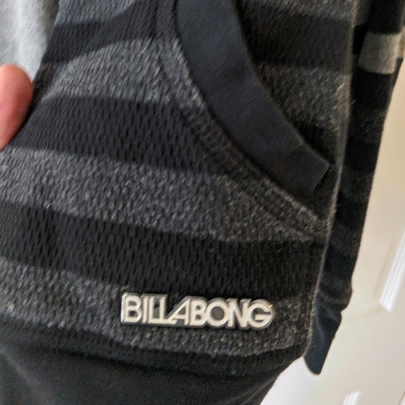 Billabong - reversible - zippered hoodie - US M - grey and black - Picture 5 of 5